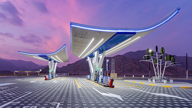 محطة أدنوك جبل جيس تفوز بجائزة أفضل تصميم لساحات المحطات بالمنطقة