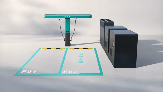 صورة لشواحن BYD Flash Charging فائق السرعة مثبتة في بريطانيا كجزء من خطة نشر 300 شاحن بقدرة 1500 كيلواط.