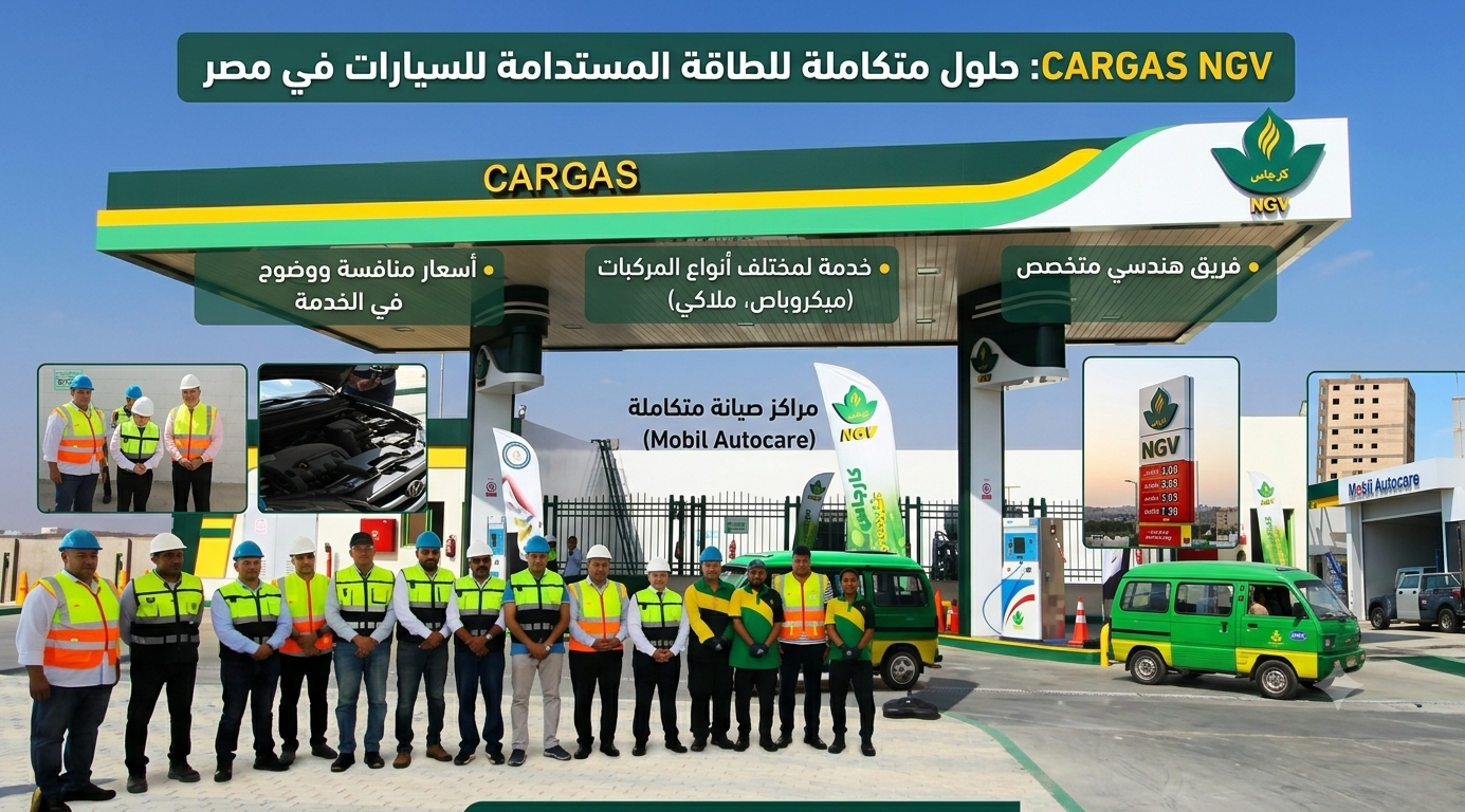 كارجاس تشغل 6 محطات جديدة لتموين الغاز الطبيعي مع شل أوت بمصر